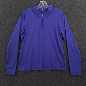 Nike Golf Shirt Youth Large 12-14 Purple Fit Dry 1/4 Zip Pullover Sweater